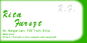 rita furszt business card